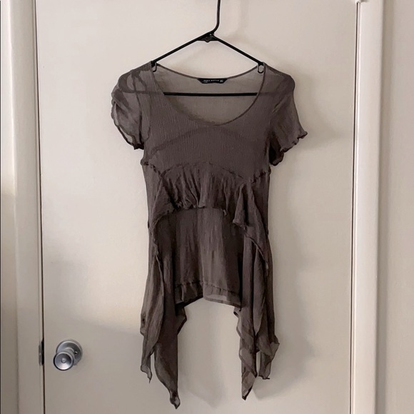 Zara Tops - BOGO Asymetric Zara top with handkerchief hem